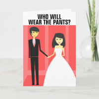 ENGRAÇADO CARTÕES DE GANHOS DE CASAMENTO, QUE VEST