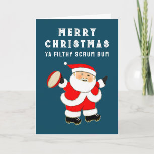 Engraçado Cartões de natal de Natal do Rugby