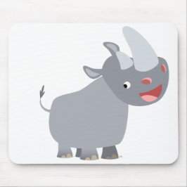 Engraçado Cartoon Rhino Mousepad