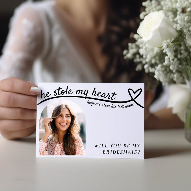 Engraçado Casamento de Foto de Coração de Proposta (Funny Bridesmaid Proposal Photo Heart Line Wedding
)