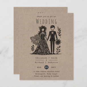 Engraçado Casamento Engraçado Cartoon Noiva Groom