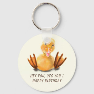 Engraçado Chaveiro de aniversário jogando bolinho