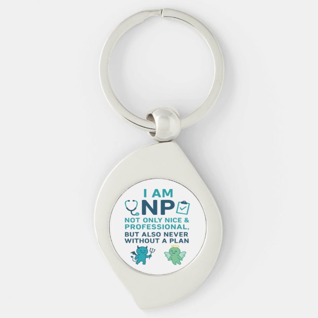 Engraçado Chaveiro NP - Presente de Enfermeiro (Frente)