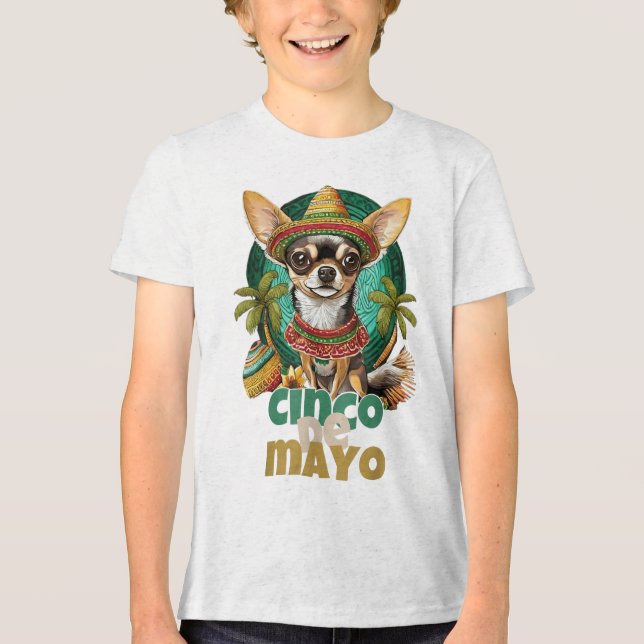 Engraçado Cinco De Mayo Dog Design Cute Chihuahua  (Frente)