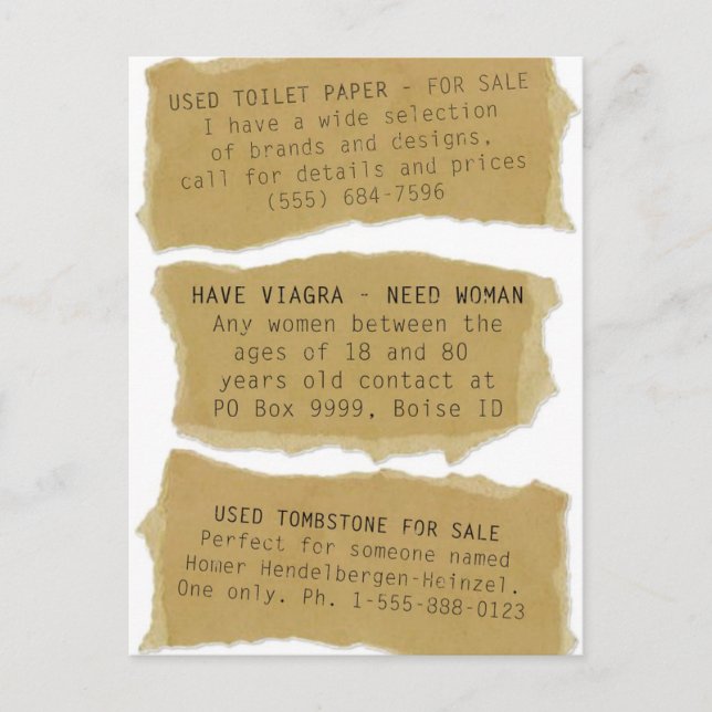 Engraçado Classifica 8 Pk. Cartões Postais (Frente)