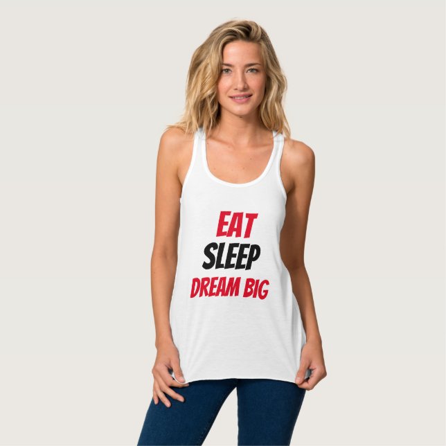 Engraçado! Coma Durma Sonhe Grande Camiseta sem Ma (Frente Completa)