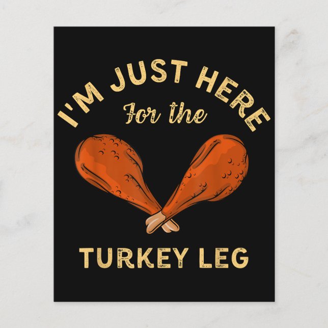 Engraçado Comida de Ação de Graças Estou aqui para (Frente)