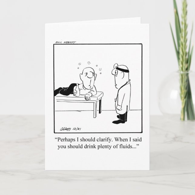 Engraçado Conseguir Bem Saudações Humor Com Cartão (Frente)