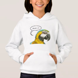 Engraçado Conversar Papagaio Rosto Hoodie