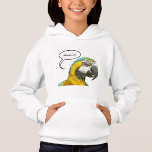 Engraçado Conversar Papagaio Rosto Hoodie