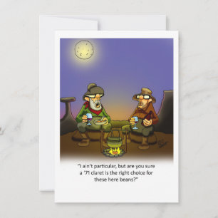 Engraçado Convite de festas de humor de vinho