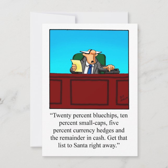 Engraçado Convite de festas de Natal de Humor Fina (Frente)