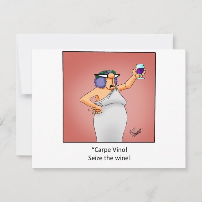 Engraçado Convite De Vinho! (Frente)