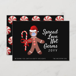 Engraçado Covit Natal Gingerbird Homem Saudação