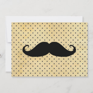 Engraçado De Bigode Negro Engraçado Em Bolinhas Am