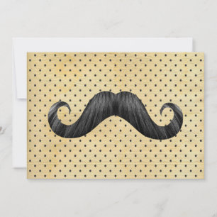 Engraçado De Bigode Negro Engraçado Em Bolinhas Am