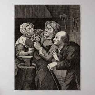 Engraçado Dentista Escritório Antiquado Poster