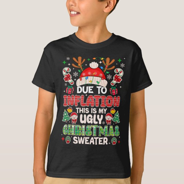 Engraçado Devido À Inflação De Suéteres De Natal F (Frente)