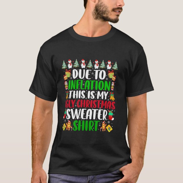 Engraçado Devido À Inflação De Suéteres De Natal F (Frente)