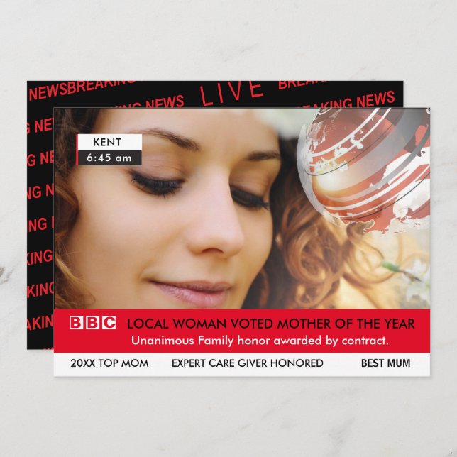 Engraçado Dia das Mães do Reino Unido 🎉 Cartão de (Frente/Verso)