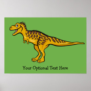 Engraçado Dinossauro, texto personalizado e poster