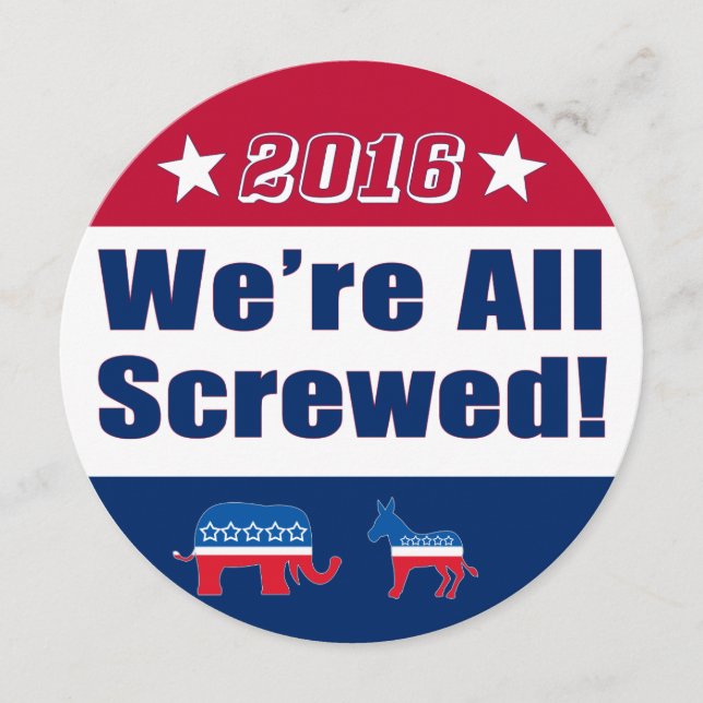 Engraçado| Eleições 2016 | Estamos todos lixados (Frente)