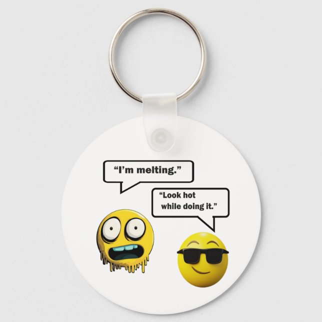 Engraçado Emoji Chaveiro (Frente)