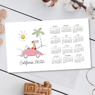 Engraçado Engraçado Calendário 2026 da Califórnia,