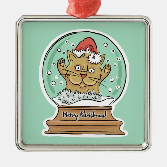 Engraçado Engraçado, Ornamento de Gato de Natal (Frente)