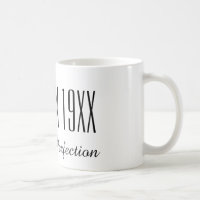 Engraçado envelhecido à caneca de café do