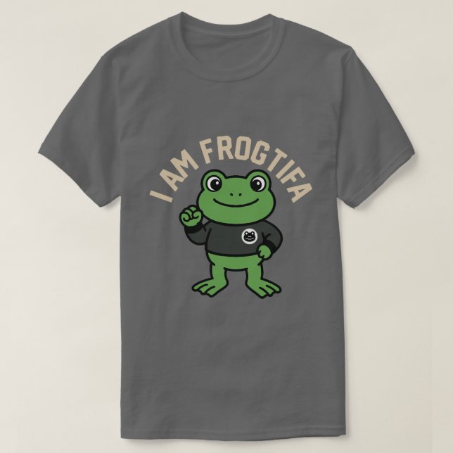 Engraçado EU SOU FROGTIFA Camiseta Meme do Sapo de (Frente do Design)