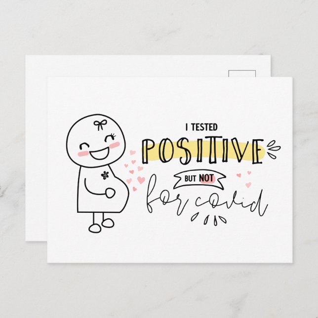 Engraçado eu ter testado um anúncio de gravidez po (Frente/Verso)