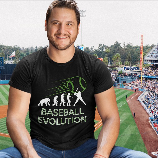 Engraçado Evolução da Camisa de Baseball (Baseball Evolution Shirt for Men and Women)