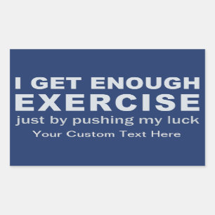Engraçado Exercício personalizado adesivos de co