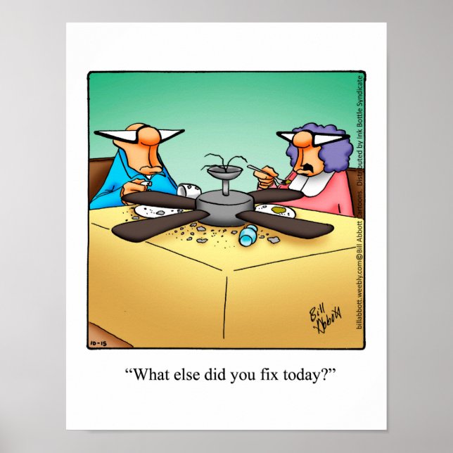 Engraçado Faça um reparo em casa Humor Poster (Frente)