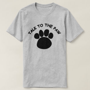 Engraçado falar com a camiseta Cinza Paw Mens