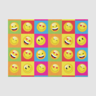 Engraçado Feliz Emoji Smilie Enfrenta Papel de Fes