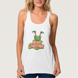 Engraçado Feliz Natal Camisa Branca para Mulheres