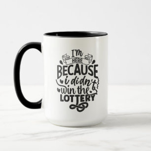 Engraçado ganhar loteria na caneca