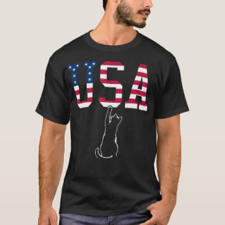 Engraçado Gato Dos Eua Camisa Engraçado Usa Camisa