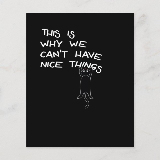 Engraçado Gato Negro Dizendo | Presente bonito | S (Frente)