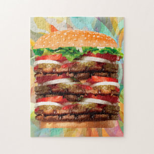 Engraçado Gigante Hamburger Quebra-cabeça De Jig