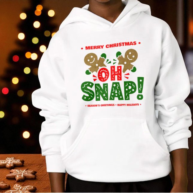 Engraçado Gingerpão Homem Cookie Natal (Gingerbread man cookies Christmas hoodie front)