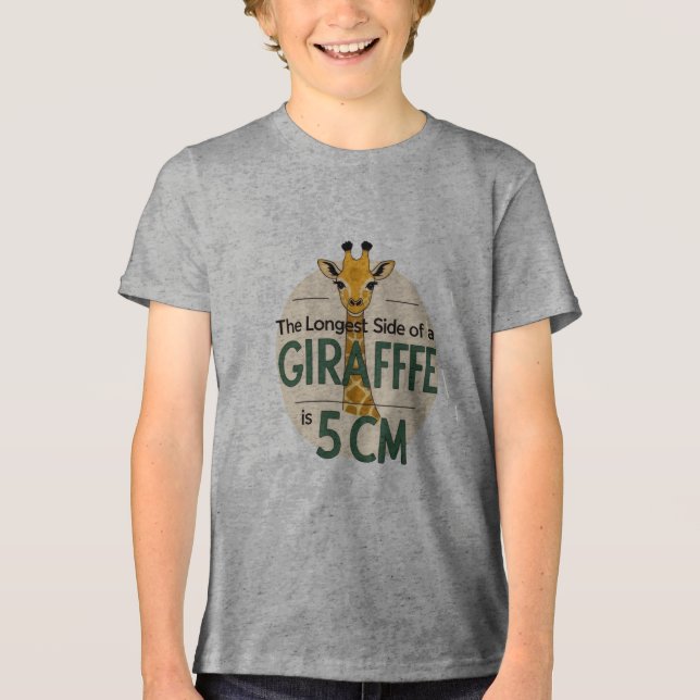 Engraçado Girafa Fato T-Shirt (Frente)