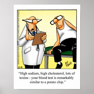 Engraçado Humor Médico Poster "Batata Chip"