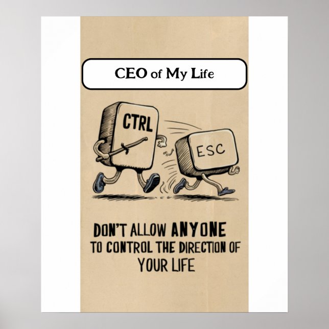 Engraçado Humor no Escritório: CEO da Minha Poster (Frente)