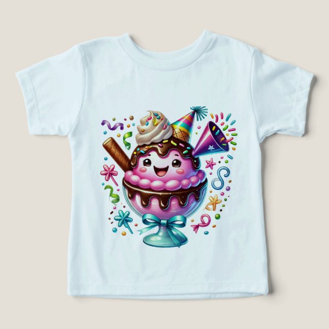 Engraçado Icecream Bella+Canvas Toddler Tri-blend (Design frontal)