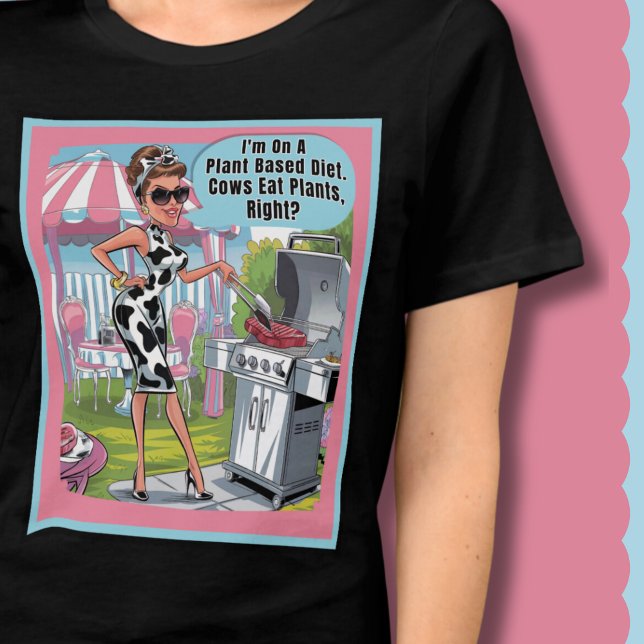 Engraçado Impressão Carnivore Ketovore Keto (Funny Cow Print Carnivore Ketovore Keto Gift. "I'm On A Plant Based Diet. Cows Eat Plants, Right?".)