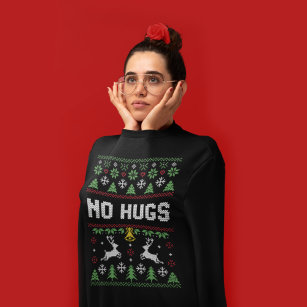 Engraçado Introdução Sem Abraços Suéter De Natal F