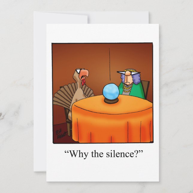 Engraçado Janto de Ação de Graças Convite (Frente)